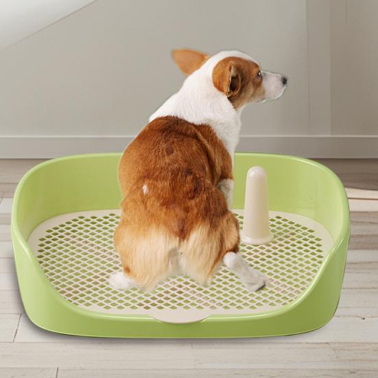Pet Dog Toilet Portable Pet Lavatory with Protection Wall Potty Training Toilet with Grille Litter Box for Cat Puppy Small Medium Dogs