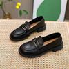 Super Soft Loafers Women's 2025 New British Small Leather Shoes Spring and Summer One-pedal Women's Shoes Popular Flat-soled Single Shoes