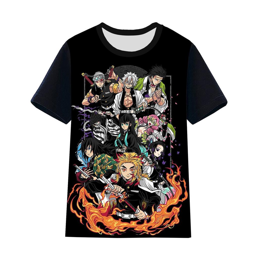 Детские футболки, футболка для мальчиков с рисунком аниме, футболка с 3D-принтом, модные повседневные топы с принтом, летняя одежда с короткими рукавами