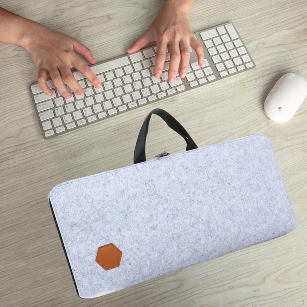 Чехол для ПК-клавиатуры Войлочная сумка для хранения Пылезащитный Мобильный офис Портативный Ударопрочный Универсальный