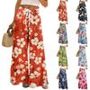 Women's Loose Casual Floral Print Wide Leg Pants With Elastic Waist Drawstring And Pocket Pants