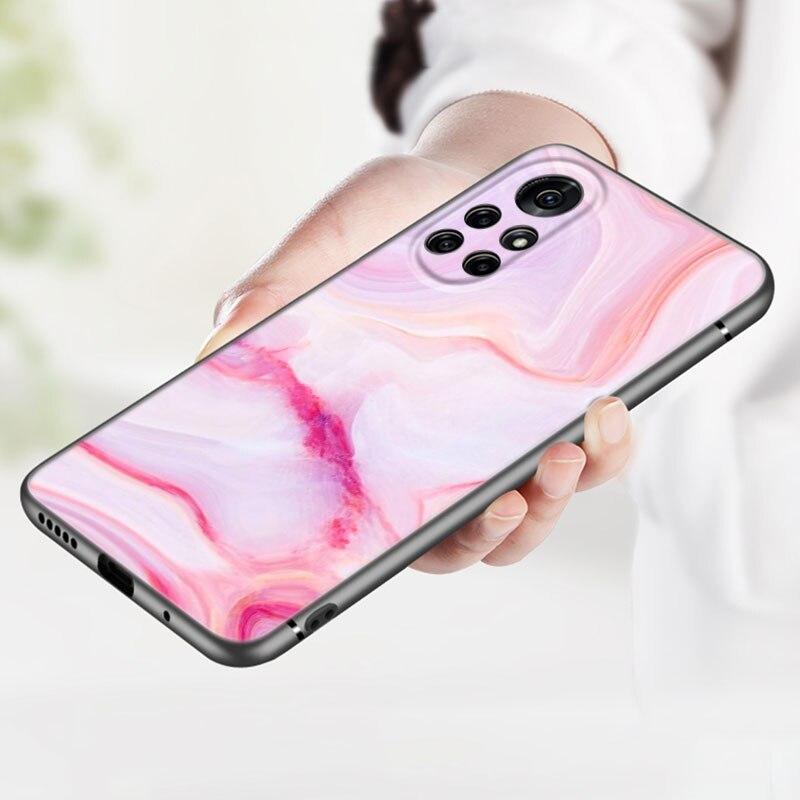 Винтажный мраморный чехол для телефона Huawei Honor 60 50 SE 30S Mate 30 20 10 Lite 40 Nova 9 8 Pro Y60 8i 7i 7SE 5T, черный чехол премиум-класса