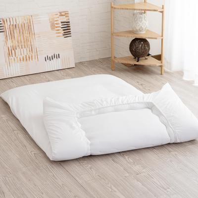 Sylphys Кровать 105 x 215 20 см Однотонный полиэстер и простыня на резинке, Односпальная, см, Глубина, Белый, Цвет, Хлопок, Тонкий, Быстросохнущий, Длинный,