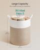 SONGMICS Laundry Basket, Laundry Hamper for Children, Cotton Rope Storage Basket with Handles, for Blankets, Toys, Living Room, Bedroom