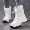 2025 зимние ботинки высокий верх большой размер женские одинарные туфли уличная модная тенденция спортивная обувь для хайкинга женские одинарные ботинки