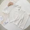 Baby Pajamas Summer Thin Suit Polka Dot Girls Two-piece Home Service Children's Air-conditioning Suit Girls