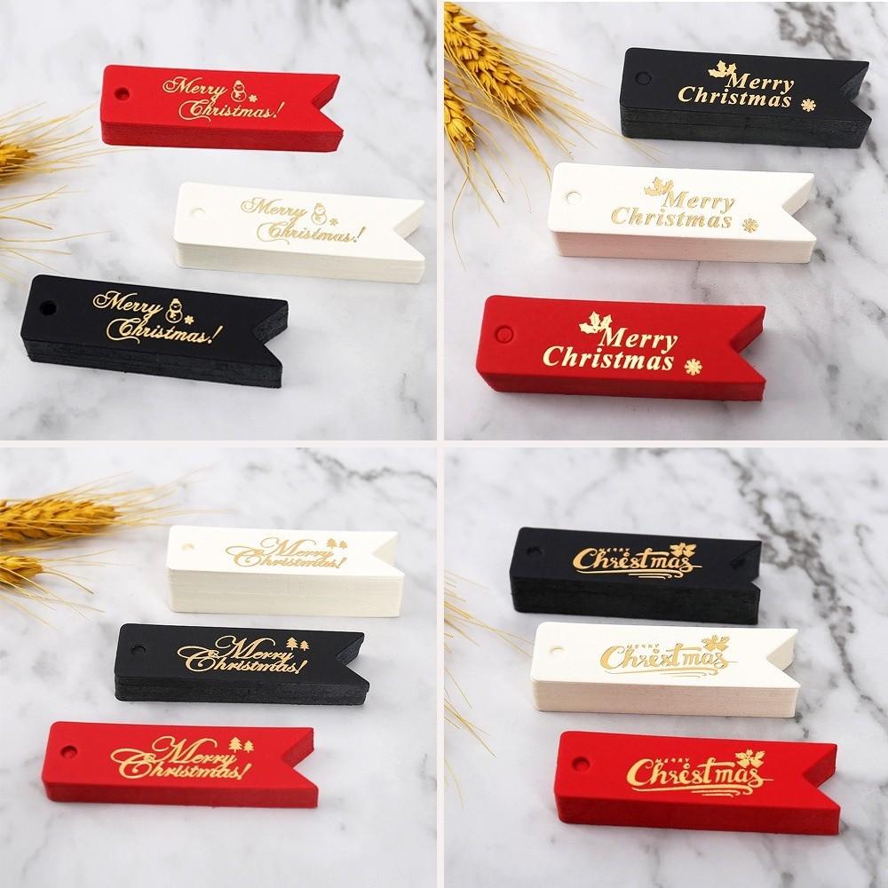100Pcs Hanging Decoration Gift Labels White Red Paper Cake Decor Tag Festive & Party Supplies
