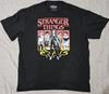 Футболка Stranger Things Ретро Актерский состав Потертая Черная Графическая футболка 2XL XXL