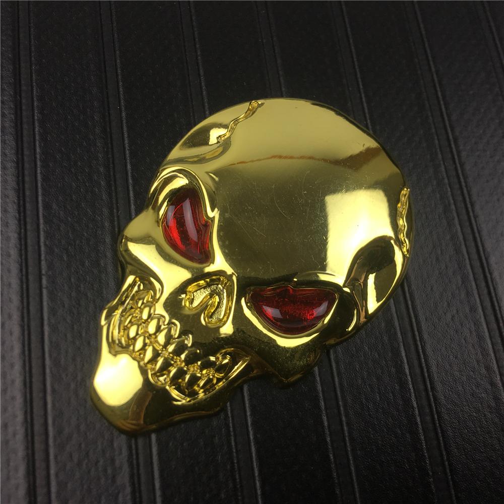 Для мотоцикла Harley Yamaha Honda Suzuki Kawasaki Универсальный 3D металлический череп скелет автомобиля мото наклейка наклейки эмблема