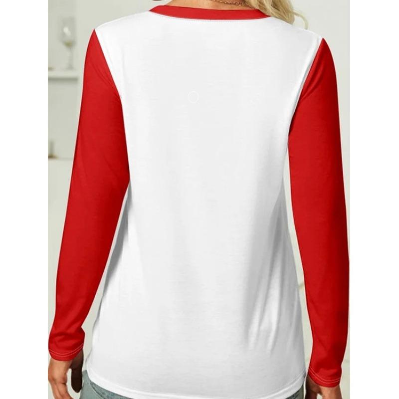 Весна-лето Женская футболка с круглым вырезом и длинными рукавами с принтом «Любовь», повседневный топ с 3D-принтом