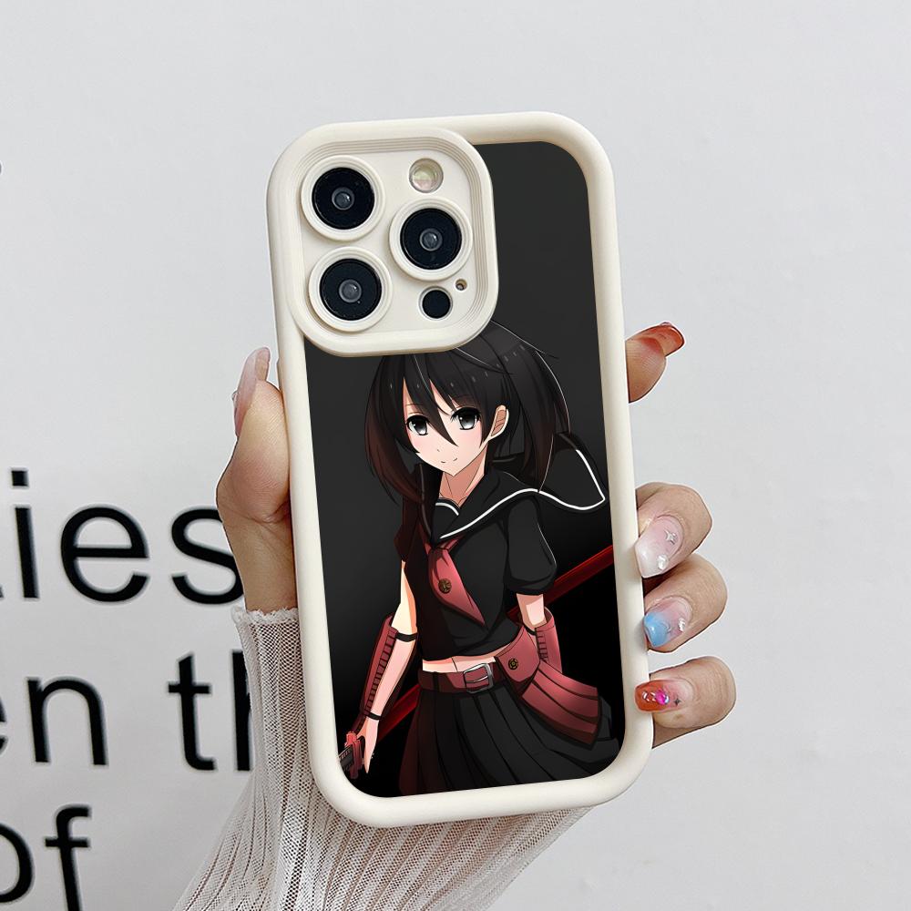 Akame Kurome Thicken TPU Mobile Phone Case for iPhone 17 16 15 14 13 12 11 Air Pro Max Plus Colorful Cover