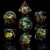 Resin Pointed Dice for DND & COC: Multifaceted Solid D6 for Board Games & RPGs