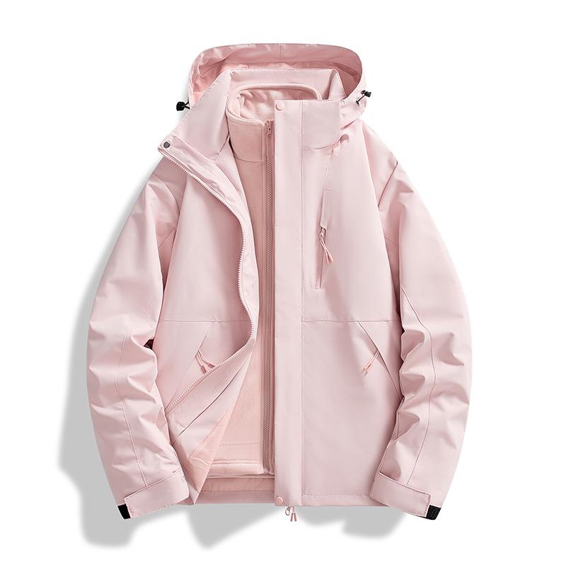 Унисекс 3-в-1 Отстегивающаяся Ветрозащитная Водонепроницаемая Куртка для Альпинизма