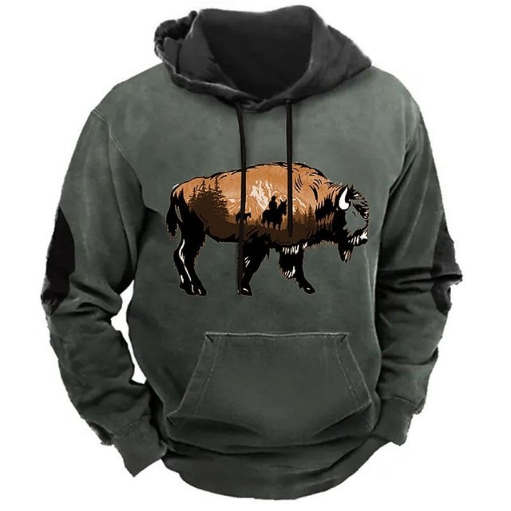Толстовки для мужчин Y2k Golf Camping Casual cowboy Long Sleeve Autumn Fashion Hooded 3D Printed Loose Oversize