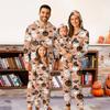 Halloween Printed Family Matching Hooded Long Sleeved Zippered Hooded  Jumpsuit Set