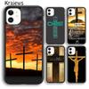 Krajews Bible Jesus Christ Christian Cross Pattern Phone Case For iPhone 14 5 6s 7 8 Plus XR XS 11 12 13 Pro Max Samsung S21 S22