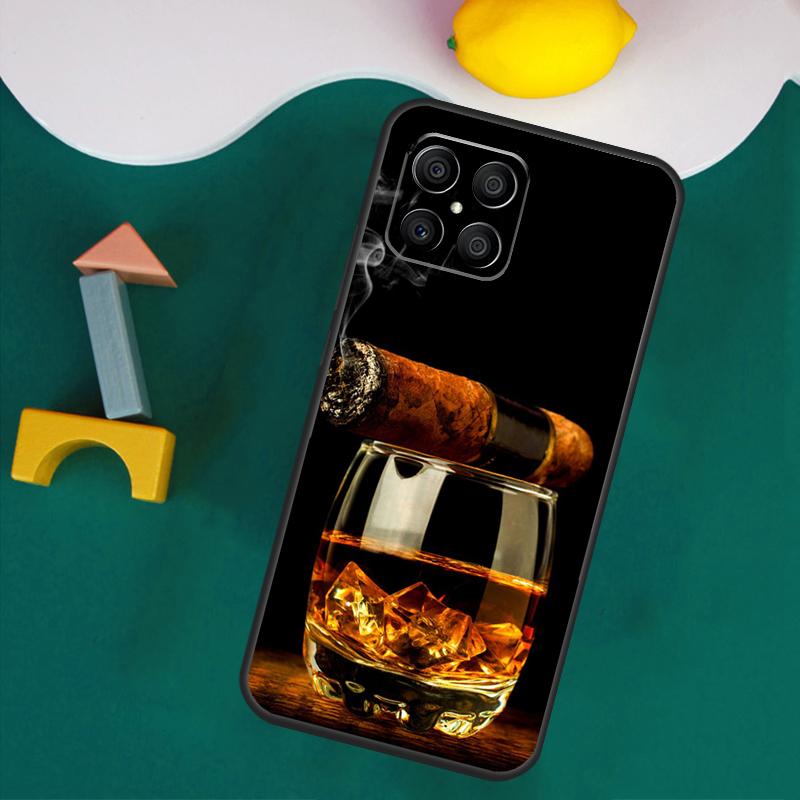 Кейс для сигар и виски для Honor Magic 7 Pro 5 6 Lite Honor 200 Pro 50 70 90 X9a X8a X8 X9 X8b X9b X9c Чехол