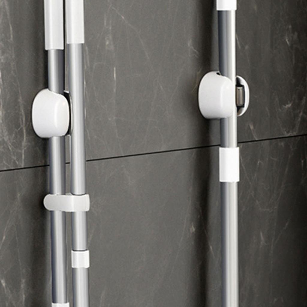 Настенный держатель для швабры, универсальный, выдерживающий высокие нагрузки, прочный клейкий органайзер для метлы, зажим для ванной комнаты