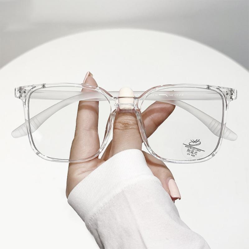 Oversize Big Frame Round TR90 Glasses Prescription Spectacles Myopia -0.5 To -6.0 , Hyperopia +0.5 to +6.0