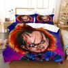 Horror Movie Child Of Play Chucky Comfortable Duvet Quilt Cover Pillowcase Bedding Set Children Bedroom Decoration Home Textile