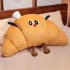 Yousheng Croissant Shaped Stuffed Pillow Cute Plush Croissant Pillow with Legs Back Cushion Lumbar Support Pillow for Sofa Bed Couch