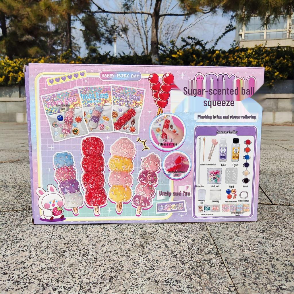 DIY Sugar-Coated Hawthorn Balls Pinching Toy: Handmade Stress Relief for Kids