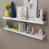 VidaXL 2 Wall Shelves MDF White Storage of books/DVDs 242186