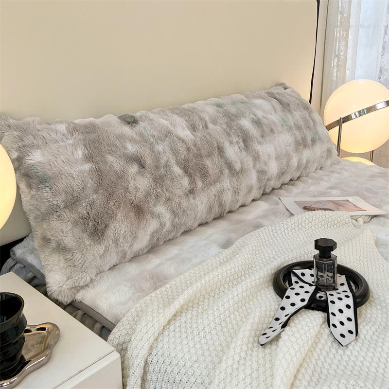 2025 Плюшевая наволочка из искусственного кроличьего меха, Двусторонняя наволочка из молочного бархата, Одинарная плюшевая наволочка из искусственного кроличьего меха