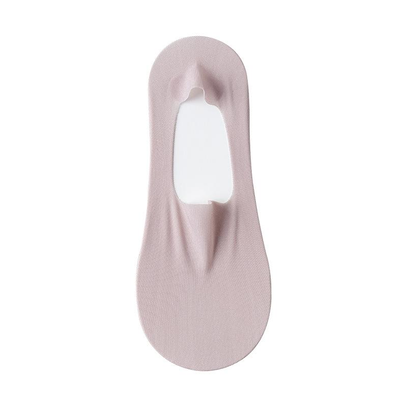 Women's Summer Thin Cotton Bottom Invisible Ice Silk Shallow Mouth Non Slip Non Drop Heel Socks