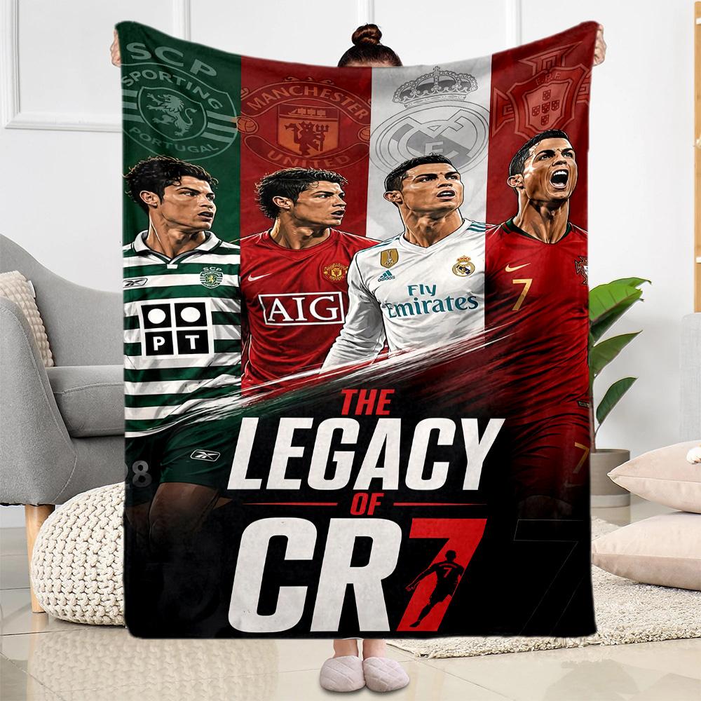 Cristiano Ronaldo Blanket Soft Cozy Perfect For Bed Seaside Livingroom For All Seasons Modern Style Ideal Gift For Birthday Valentine'S Day