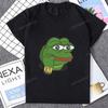 Harajuku Style Funny Cartoon Pepe Frog Emote Graphic Printed T Shirt Short Sleeve Tshirt Loose Streetwear Hipster Soft Unisex Tees