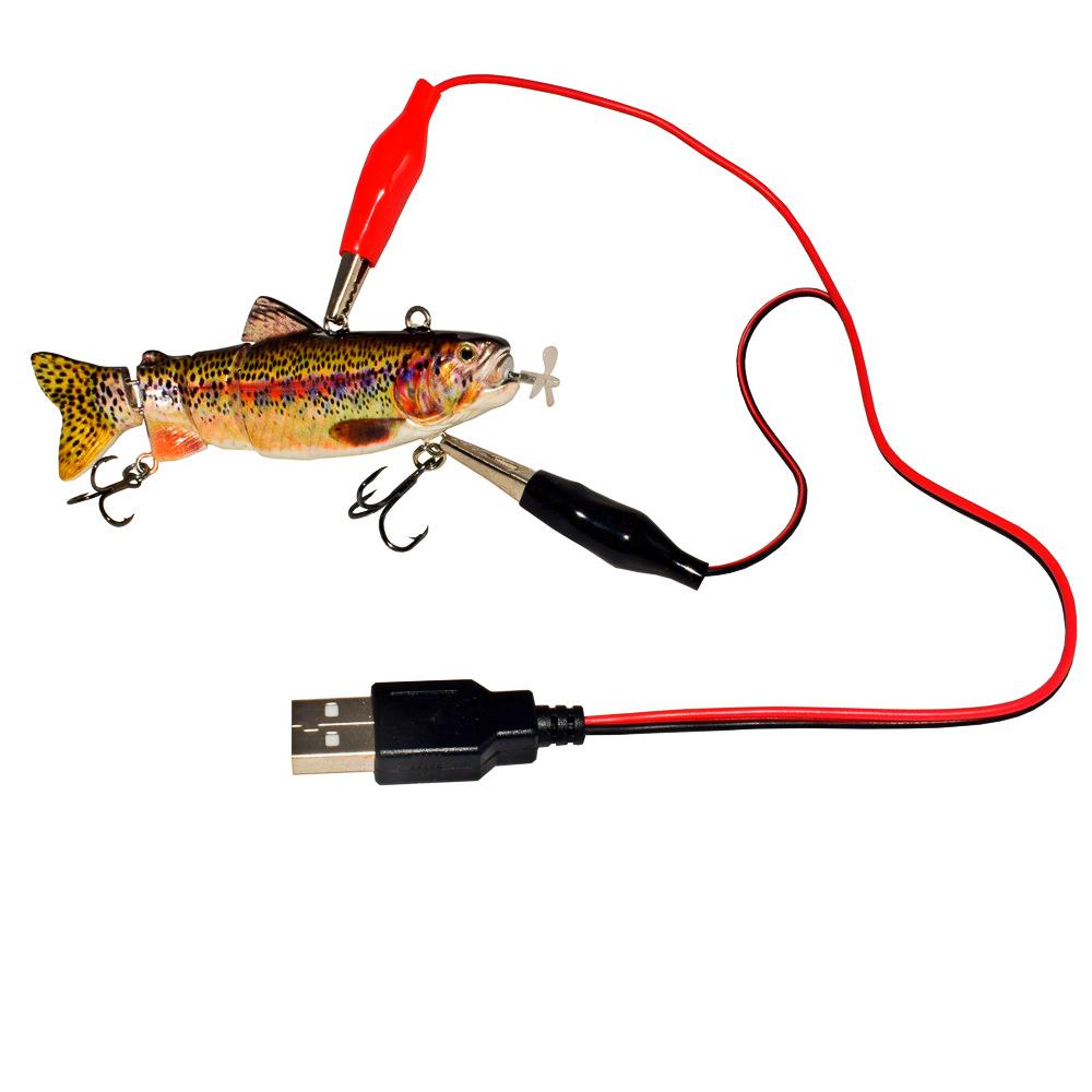 Электрические рыболовные приманки 3,5 дюйма, перезаряжаемые через USB светодиодные приманки, приманки для плавания, роботизированные приманки, рыболовные снасти, реалистичная рыба