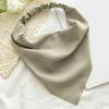 Woman Girls Solid Summer Head Scarf Chiffon Triangle Bandanas Women Elastic Hairband Hair Accessories Headwear Ornaments