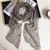 Новый шелковый шарф премиум-печати свободный многоцелевой простой в горошек повязка на голову леопардовый принт милый крутой стример