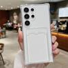 Противоударный силиконовый мягкий чехол из ТПУ с слотом для карт для Samsung S24 S22 Ultra Plus S23 S21 S20 Fe A55 A54 A52 A35 A15 5g, прозрачный чехол для мобильного телефона