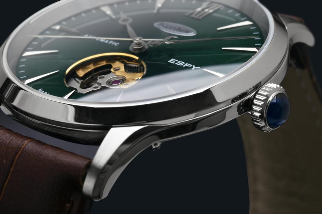 Механические автоматические часы ESPY Dress Open Heart Brown [KENTEX] E660M-04 Мужские