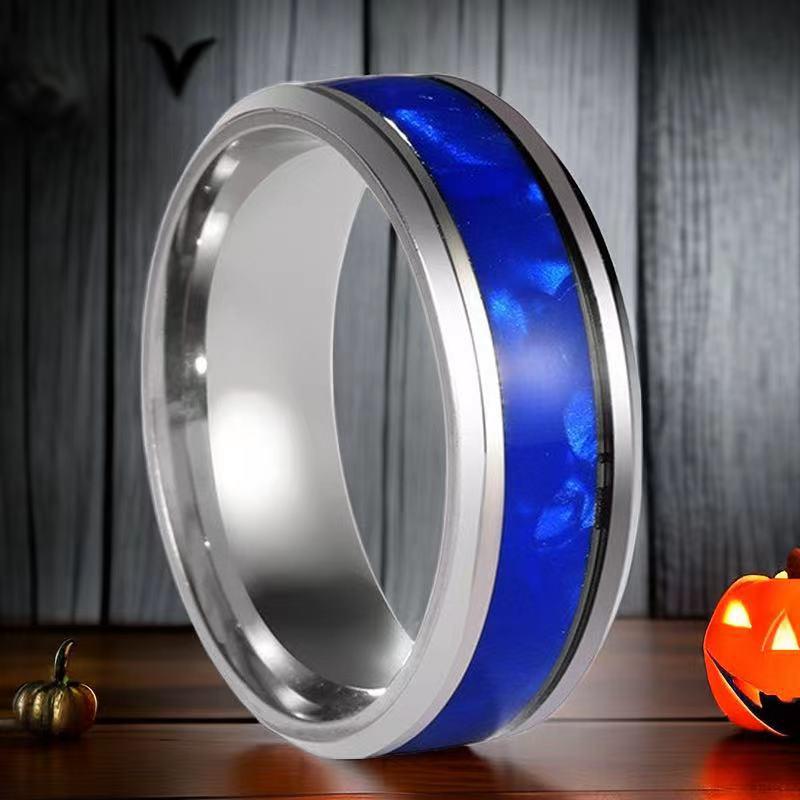 Мужское модное кольцо из титановой стали - Не выцветающий хип-хоп стиль, Зарубежные украшения, Аксессуар для руки из нержавеющей стали