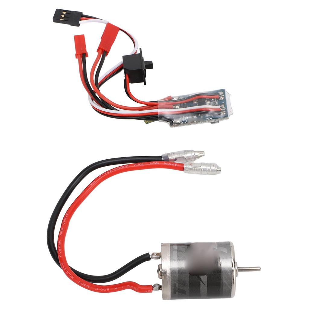 RC Brushed Motor ESC Combo Stainless Steel High Torsion Low Noise 31T Motor and 30A ESC with JST