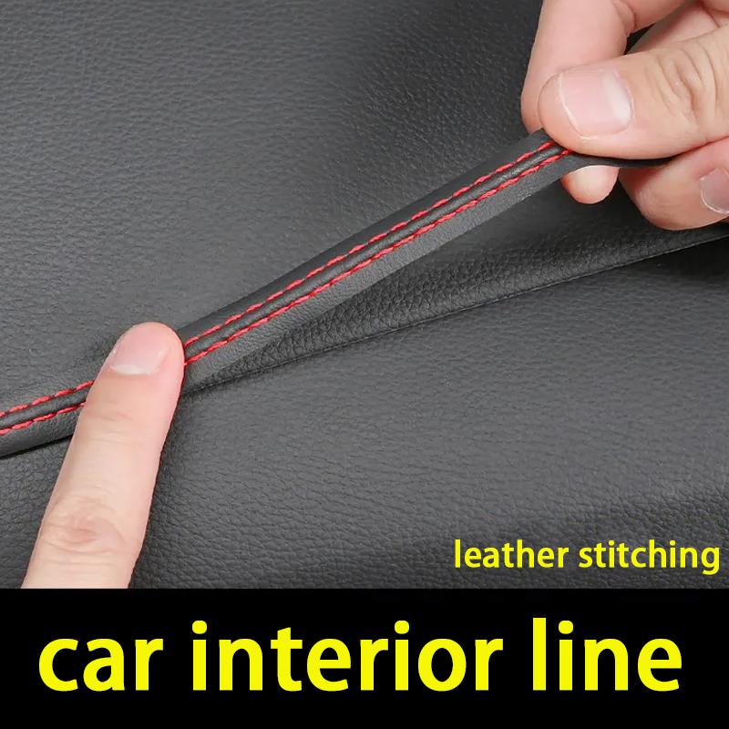 Автомобильные молдинги, отделка из искусственной кожи, оплетка, декоративная линия, полоска для двери, наклейка на приборную панель, салон автомобиля, полосы «сделай сам», универсальные