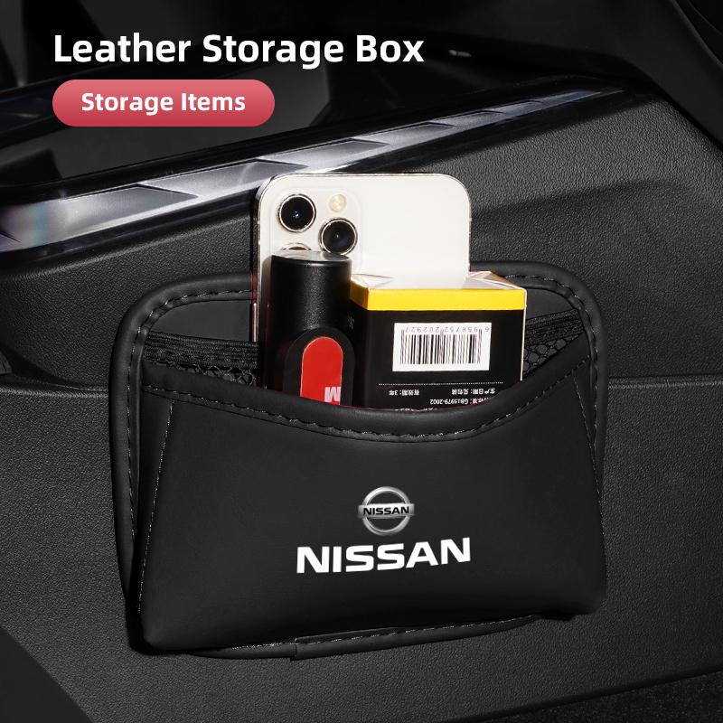 ATM4 Car Multifunctional Leather Storage Box For Nissan GTR NISMO Qashqai Patrol X-trail Tiida Navara Sylphy Juke Teana Skyline