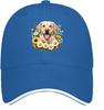 Labrador Dog Sunflower Daisy Floral Print Baseball Cap Unisex Polyester Adjustable Outdoor Hat
