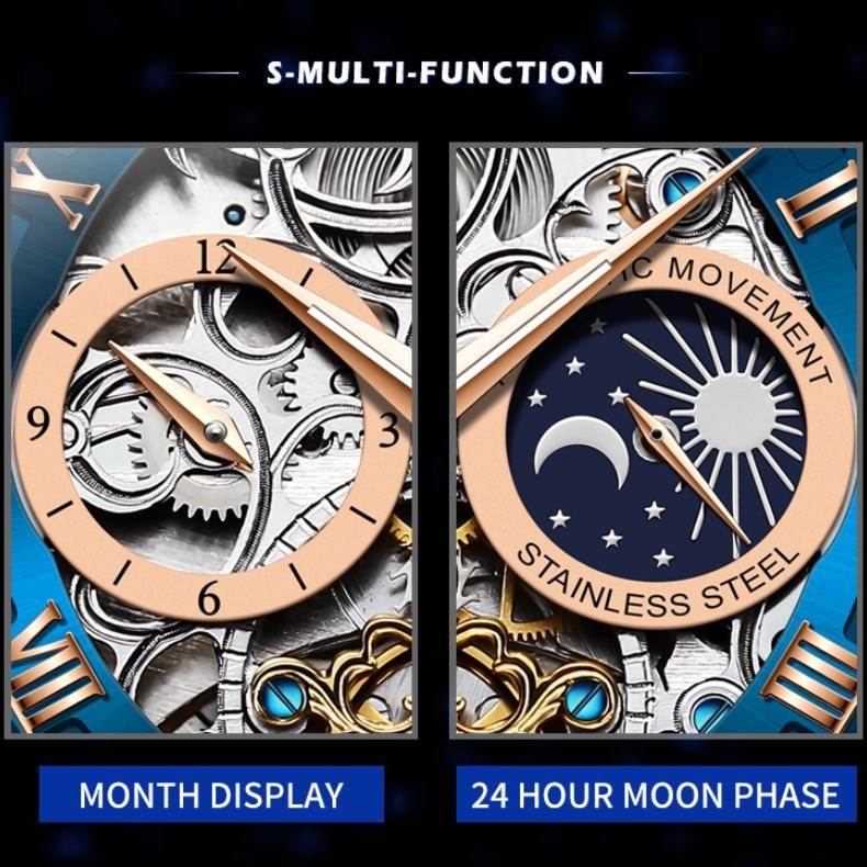 OLEVS Брендовые часы Механические часы Многофункциональные мужские часы с большим циферблатом Мужские часы
