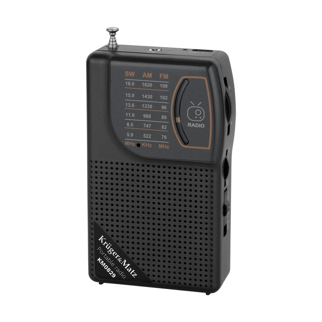 Radio przenośne analogowe kompaktowe Kruger&Matz AM/FM akumulator jack 3,5