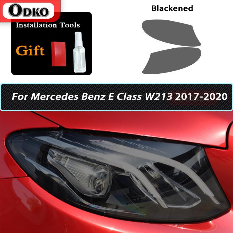 Smoked Black TPU Sticker Car Headlight Protective Film For Mercedes Benz W177 W176 W205 W206 C117 C118 X156 X253 C253 W213 W218