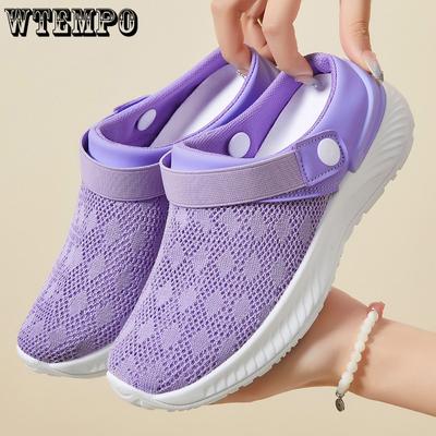 Обувь для женщин на осень Дышащие тапочки для ленивых людей Мягкая подошва для мам Повседневная обувь Одиночные туфли