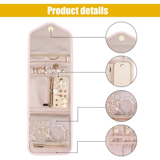 Сумка для ювелирных изделий, пылезащитная, водонепроницаемая, с отделениями, большой вместимости, складная, для сережек, колец, ожерелий, сумка для хранения, бытовые принадлежности