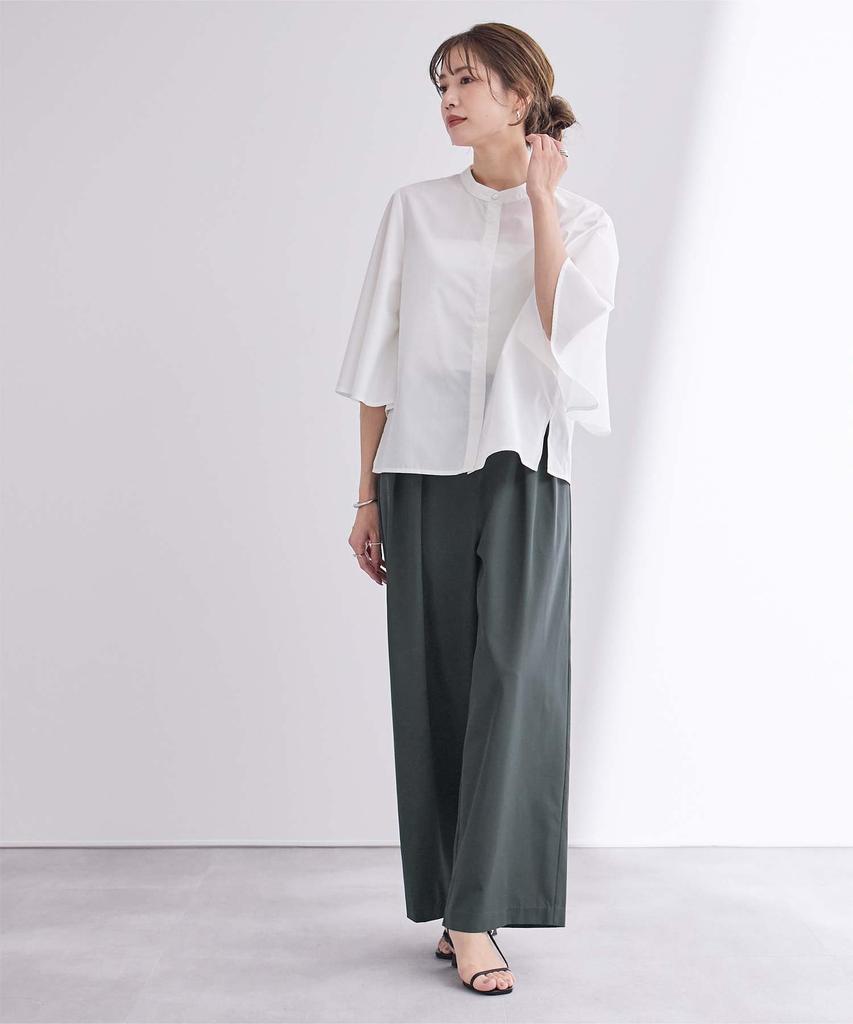 Широкие брюки на резинке BFXT0309 S Угольный [Ваш] Водоотталкивающие с двумя складками Женские