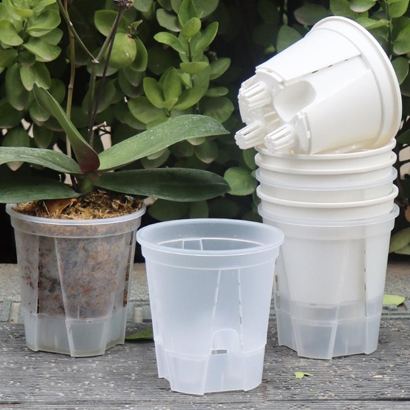 Самополивающийся горшок для растений Цветочные горшки для растений Самополивающийся горшок Прозрачный цветочный горшок Садовый ленивый горшок для орхидей Воздухопроницаемый корневой горшок