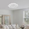Современный потолочный светильник в форме цветка, 52 см/20,5 дюйма, белая светодиодная потолочная лампа для спальни, 6000K холодный белый, 26 Вт 1560 лм яркий свет