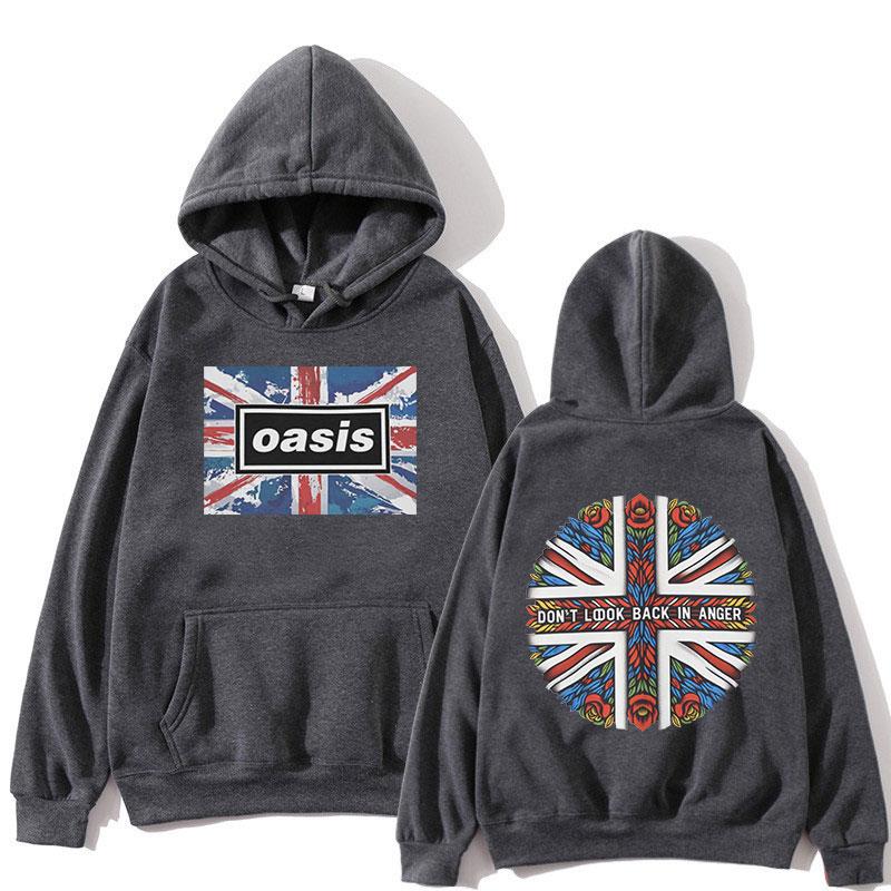 O-Osis Graphic Hoodies British Rock Band Vintage Hooded Sweatshirts Men's Women Hip Hop Fashion Long Sleeves Popular Pullover